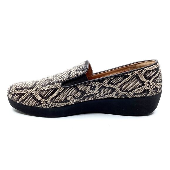 Fitflop Superskate Snakeskin Loafer Shoes - Picture 1 of 8